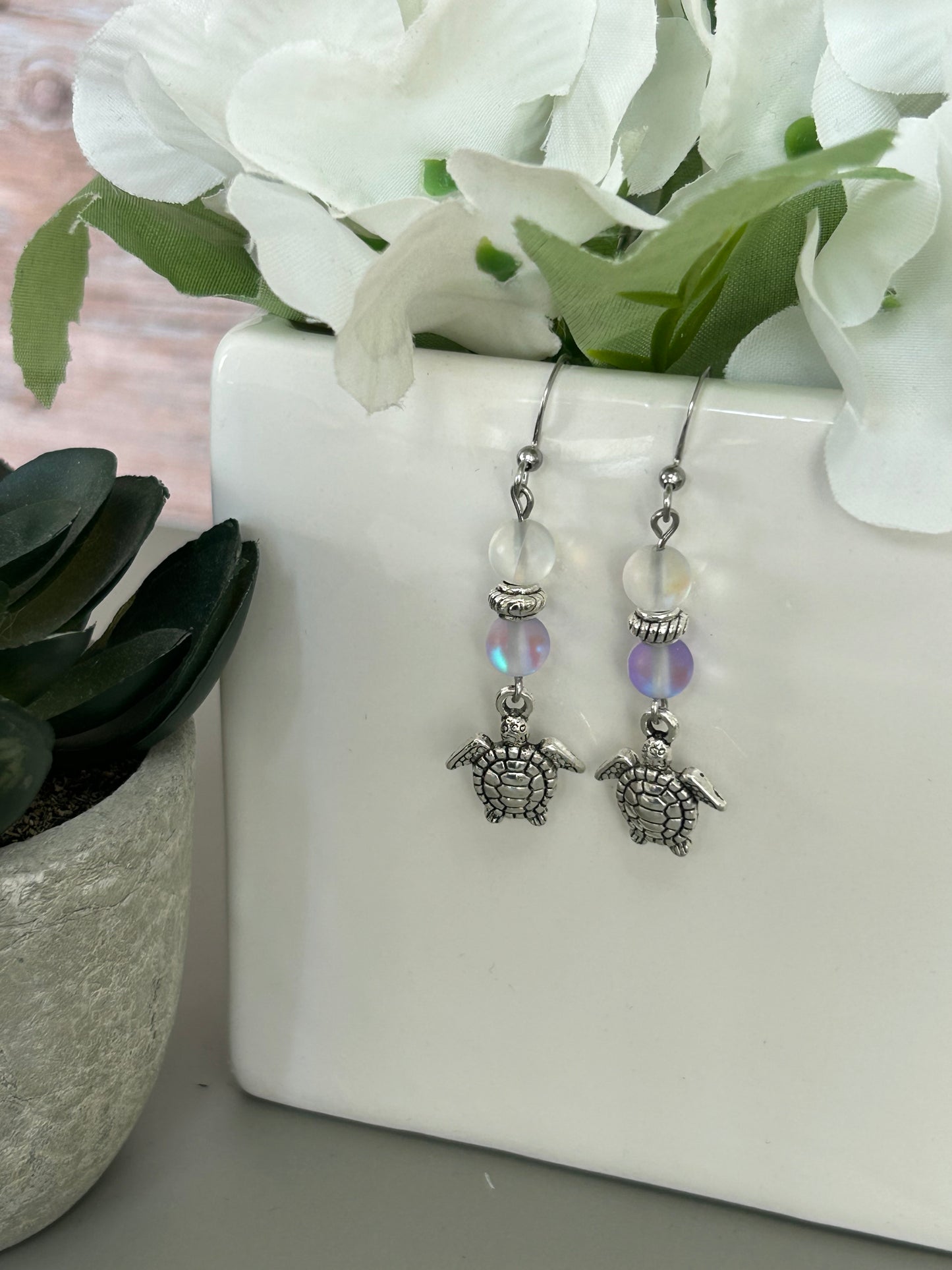 Liliac Turtle Earrings