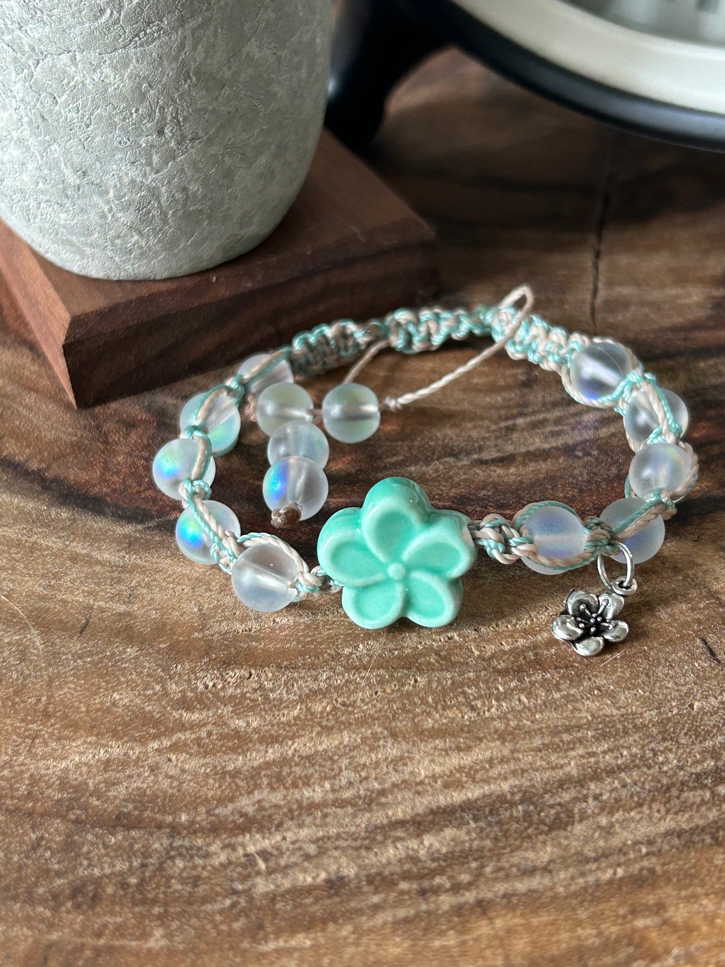 Sea Flower Macrame Bracelet