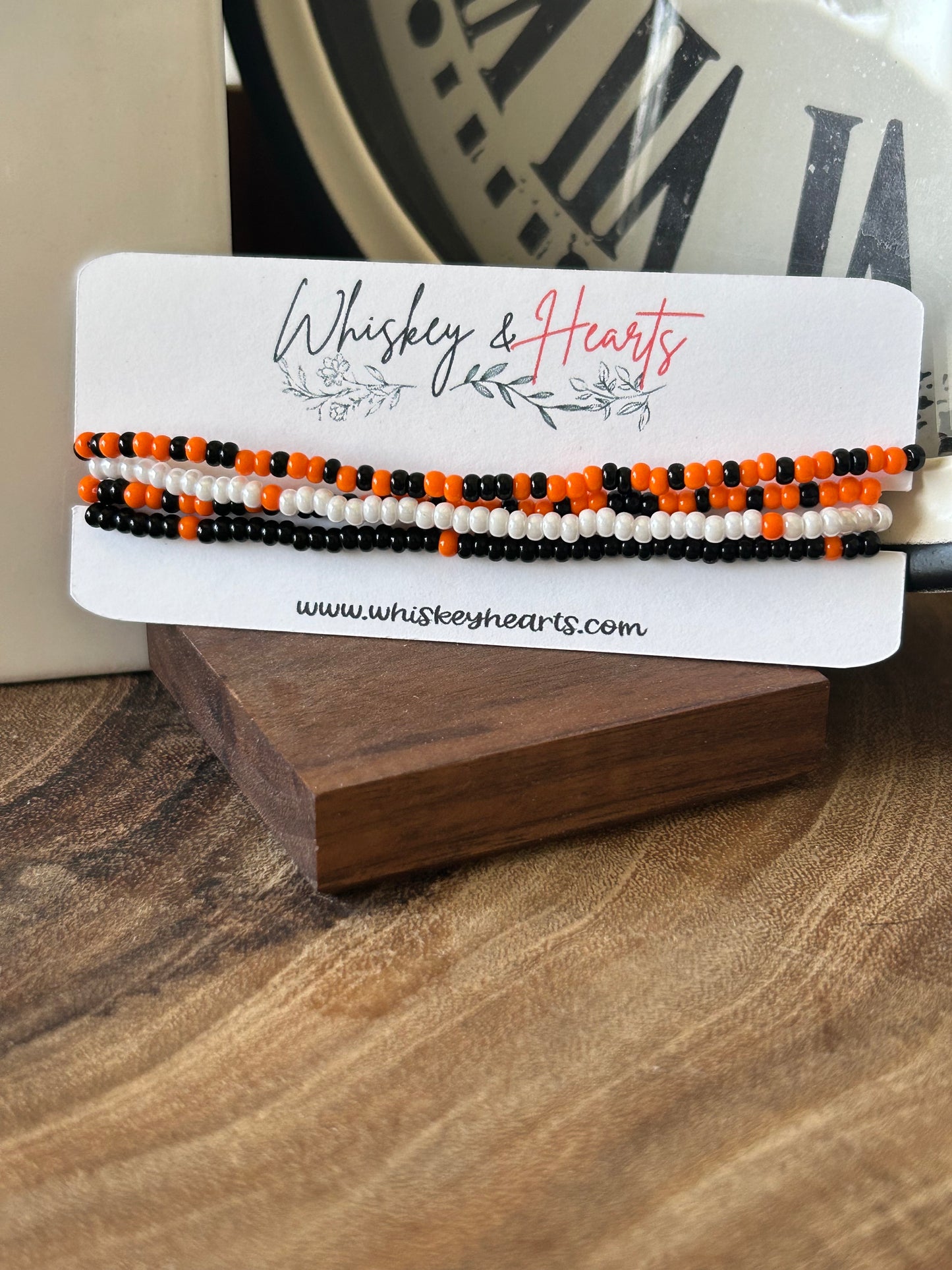 Halloween Seed Bead Bracelet