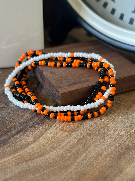 Halloween Seed Bead Bracelet