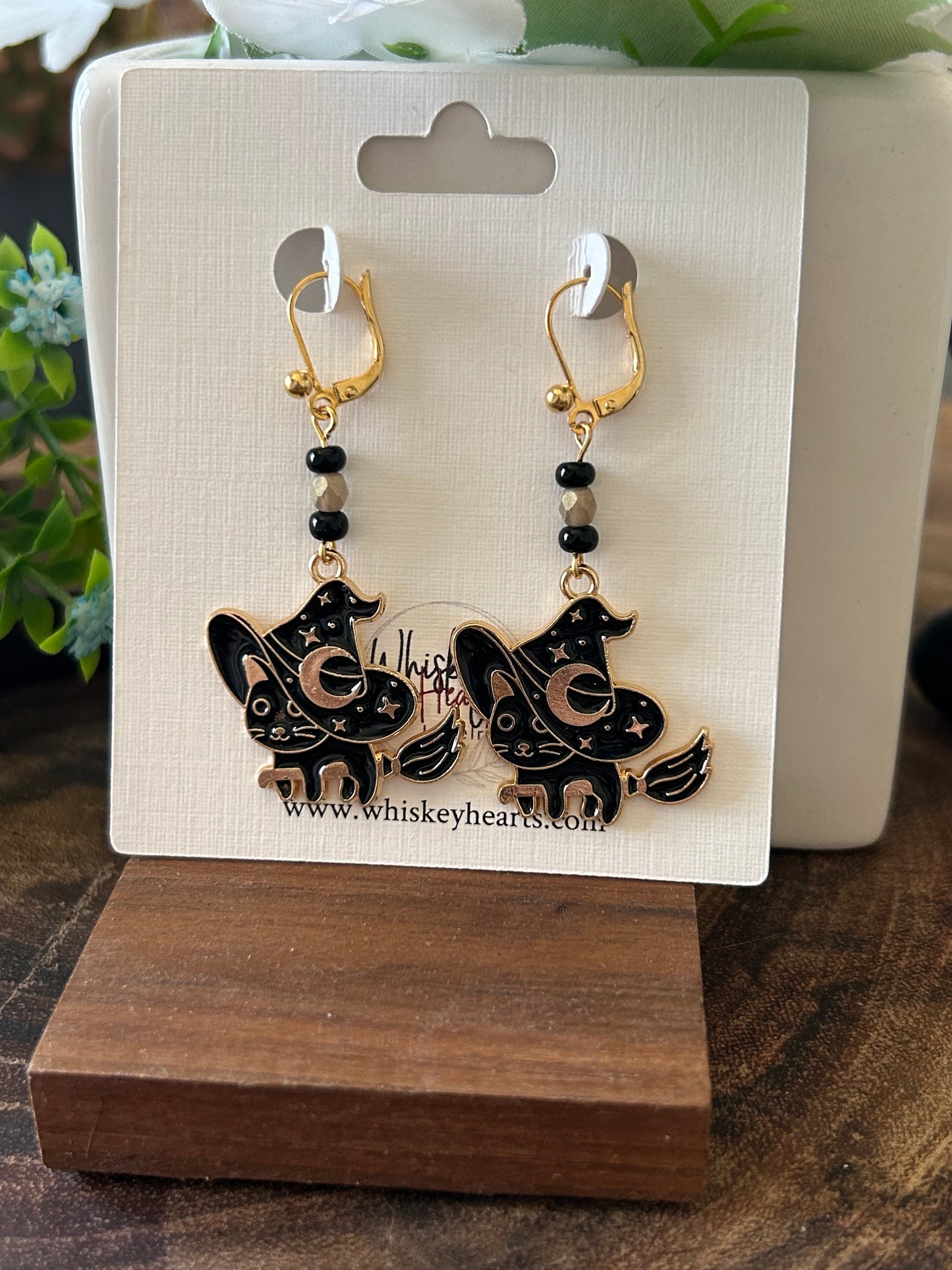 Witch Cat Earrings